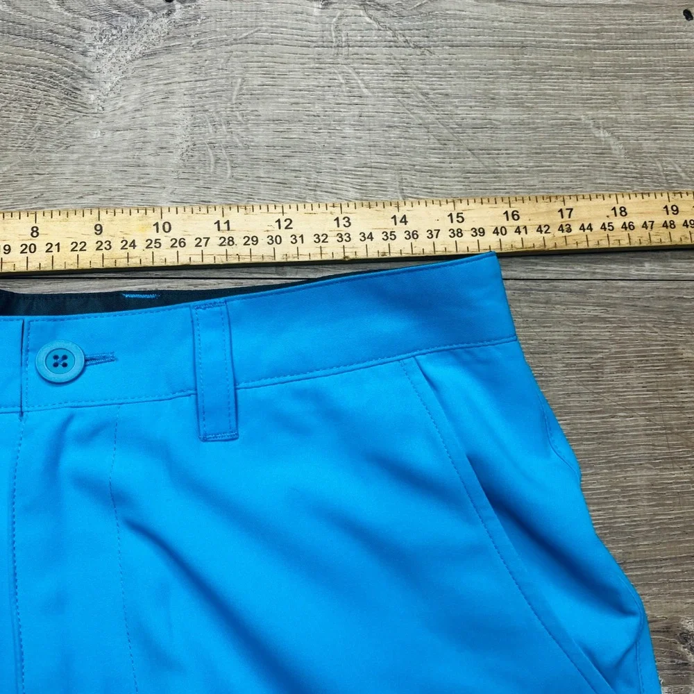 Matte‎ Grey Mens Golf Pants 32 Electric Blue Performance Polyester Trouser